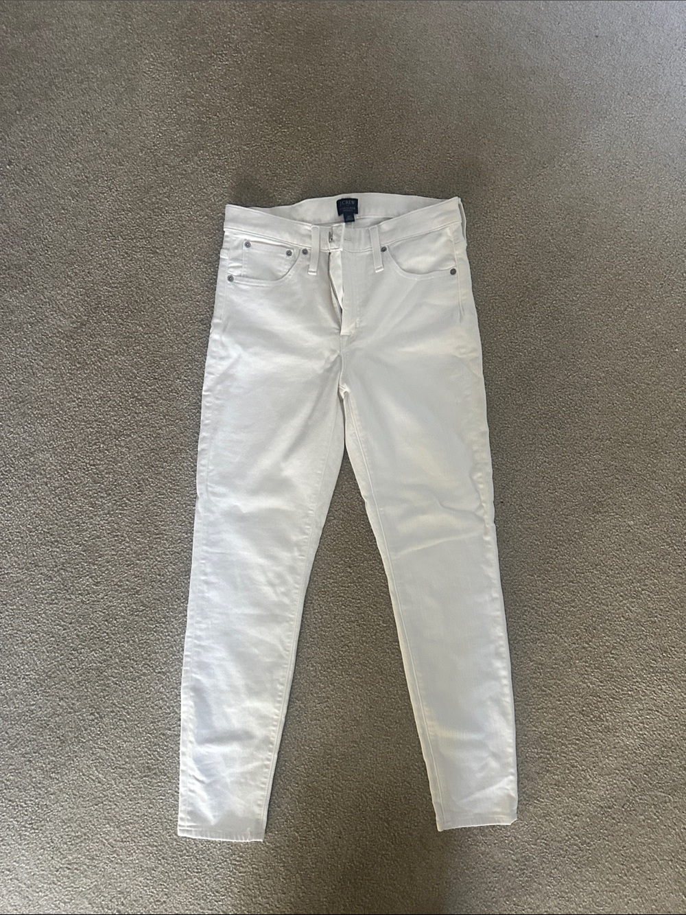JCrew Women’s Skinny High Rise  White Jeans